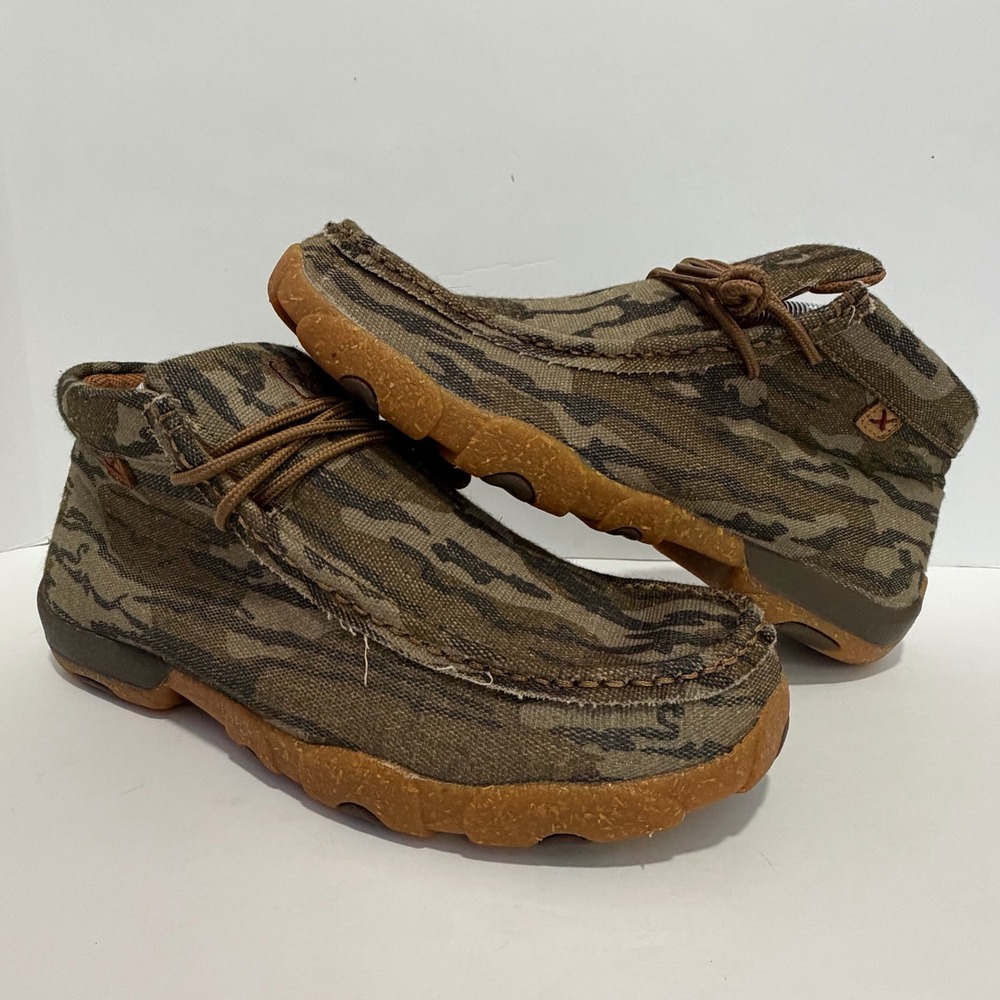 Twisted X Mens MDM0082 Mossy Oak Camo Driving Moc Chukka Shoes Size 9.5 M
